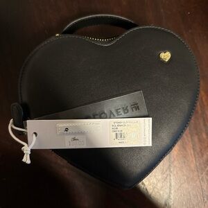 Heart-Shaped Black Bag